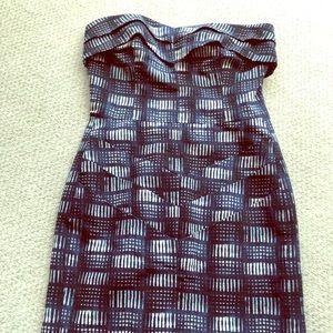 Rachael Roy Strapless Print Dress, Size 6, NWOT